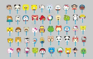 卡通广告扇刀模板图片