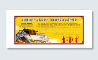 大型中医藏医风格展板图片