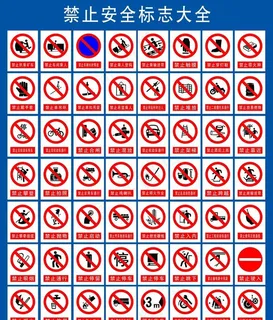 安全禁止标识牌大全图片