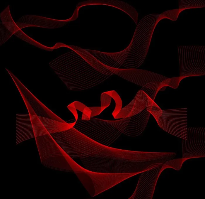 各种曲线 梦幻曲线 黑背景 ps分层曲线集合 柔软曲线 红色曲线 波浪式曲线图片psd模版下载