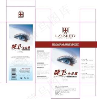 睫毛生长液包装图片
