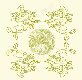 仙鹤图案装饰图片