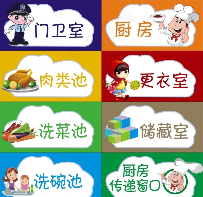 幼儿园门牌图片cdr矢量模版下载