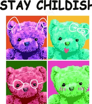 小熊直喷图图片