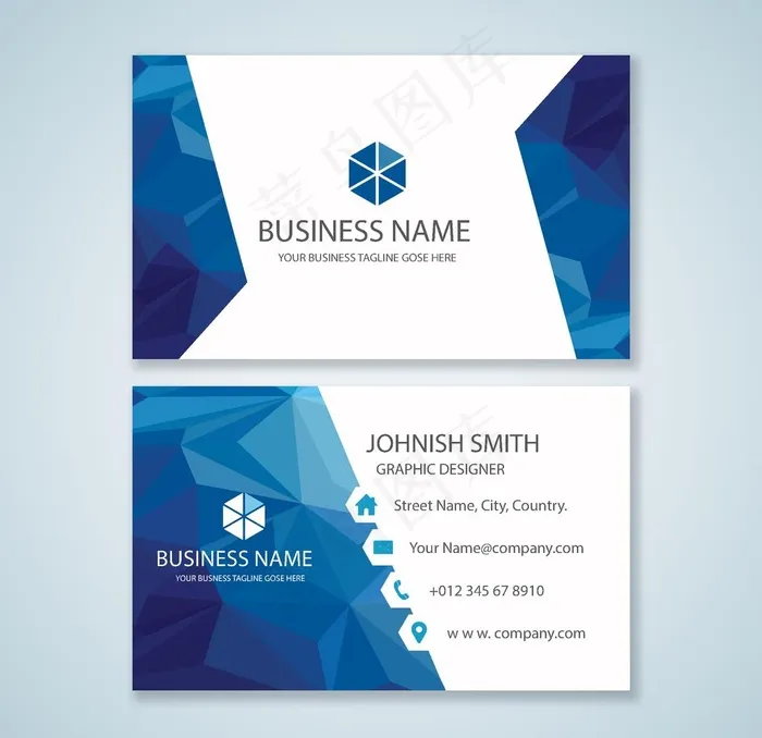 高档名片模板图片ai矢量模版下载