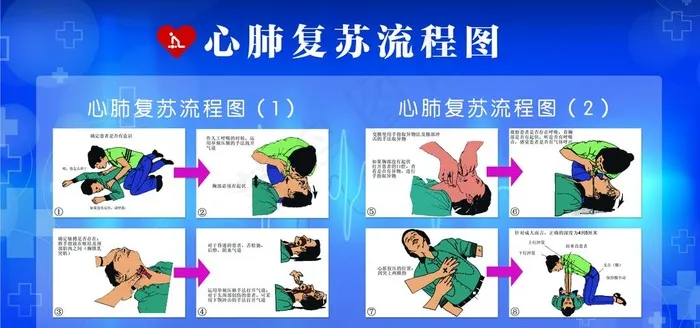 心肺复苏宣传展板流程挂图图片(7087X3543(DPI:300))psd模版下载