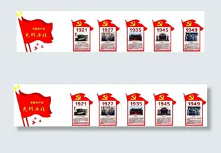 楼梯党建 党史墙 党建文化图片