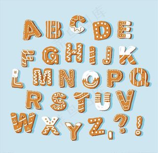 饼干字母图片