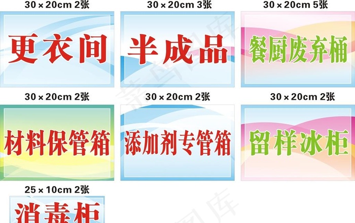 厨房 小标签图片cdr矢量模版下载
