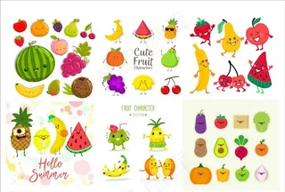 可爱笑脸水果图片