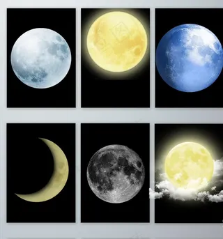 真实的月亮实拍图片素材