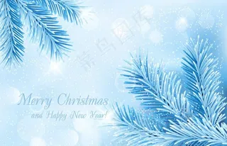 蓝色圣诞背景图片