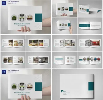 产品手册封面内页排版PSD模板图片