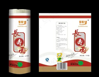 长寿面包装图片