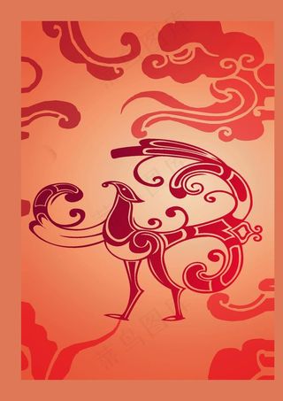 汉式婚礼主题海报凤图片