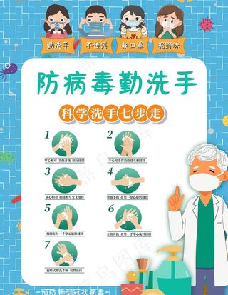 学校复课防疫科普小知识系列海报图片