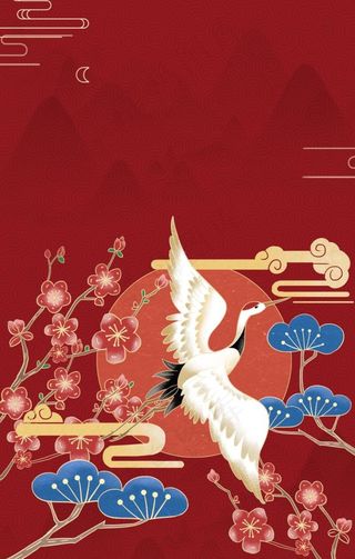 中国风国潮背景插画图片