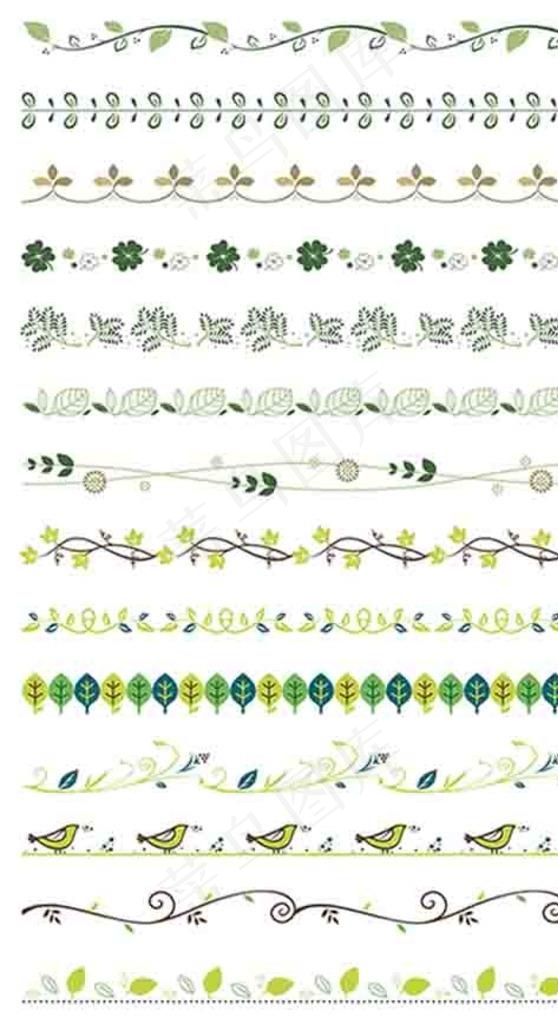 实用植物花边边框矢量素材图片