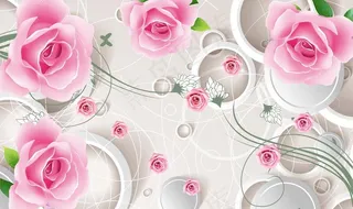 玫瑰背景 3D背景图片
