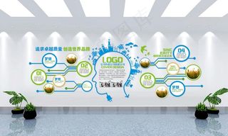 科技企业文化墙图片