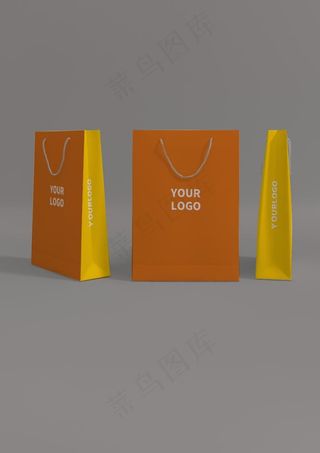纸袋手提袋礼袋包装袋样机效果图图片