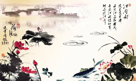 装饰画背景墙图片