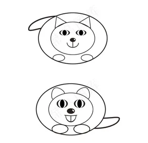 猫线条画图片