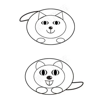 猫线条画图片 猫线条画图片