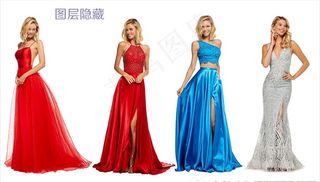 外国晚礼服模特图片