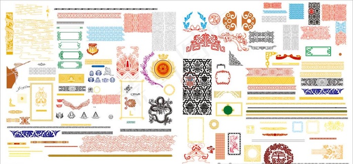 古典花边 展板边框 传统花纹图片