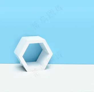 立体纯色几何背景鞋子淘宝背景图片