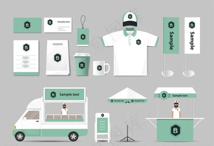 矢量企业VI样机图片eps,ai矢量模版下载