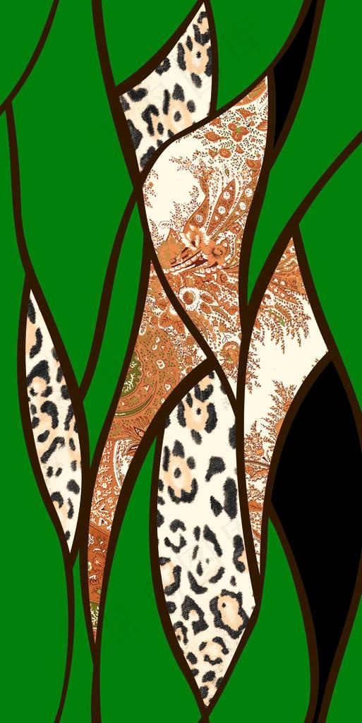 大牌 豹纹  线条图片