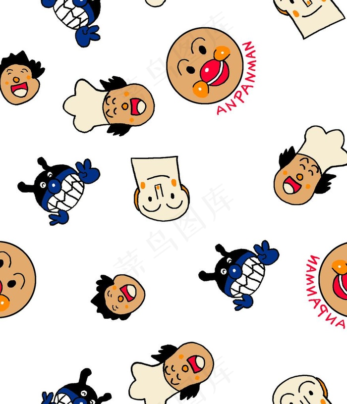 卡通漫画人像小丑厨师印花图片