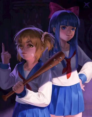 学生时代坏女孩不良少女形象手绘图片