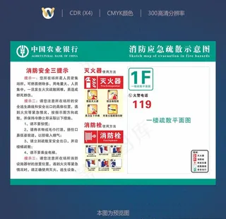 消防应急疏散示意图图片