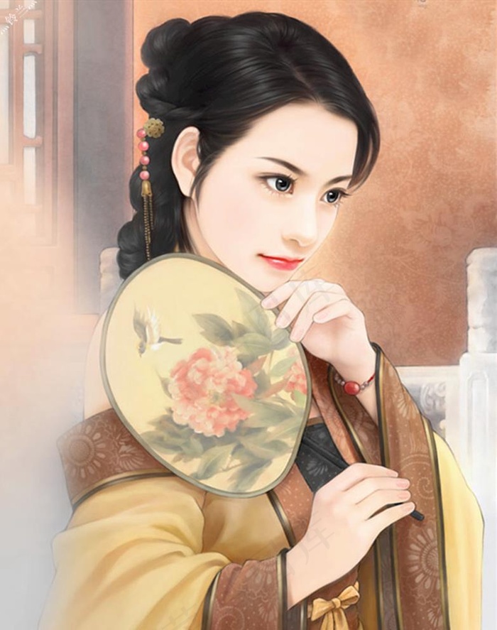 古装美女插画图片