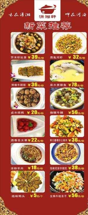 菜单门型展架图片