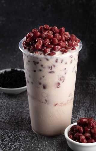 红豆奶茶图片