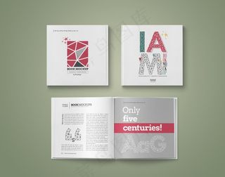 精装版硬皮书籍样机PSD效果图图片