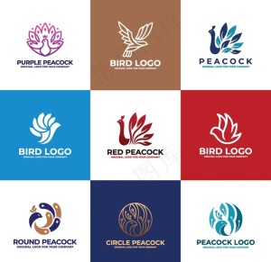 孔雀logo图片
