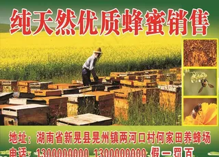 蜂蜜招牌图片