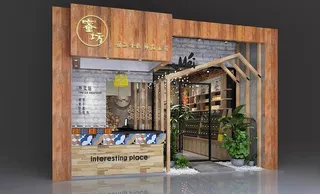 门头样机 方通门头 楼体样机图片