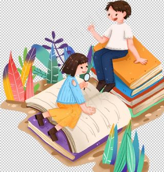 孩子 读书 学习 欢快 快乐图片