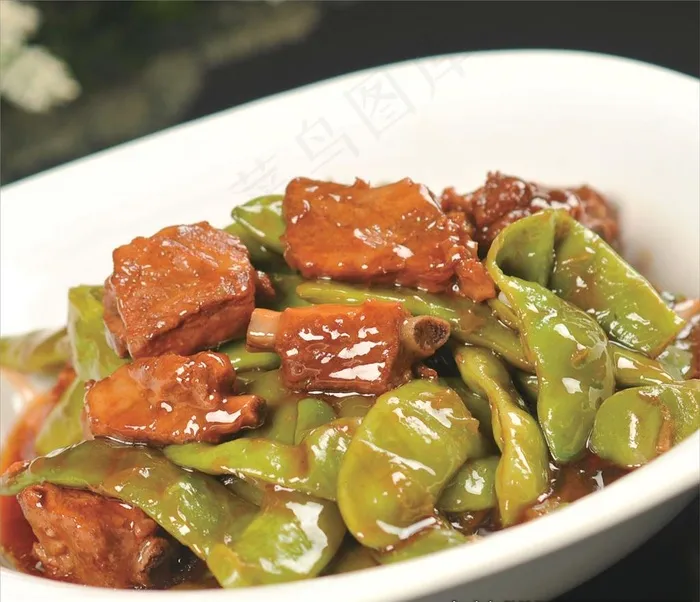 排骨炖豆角图片