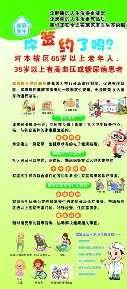 家庭医生签约图片cdr矢量模版下载