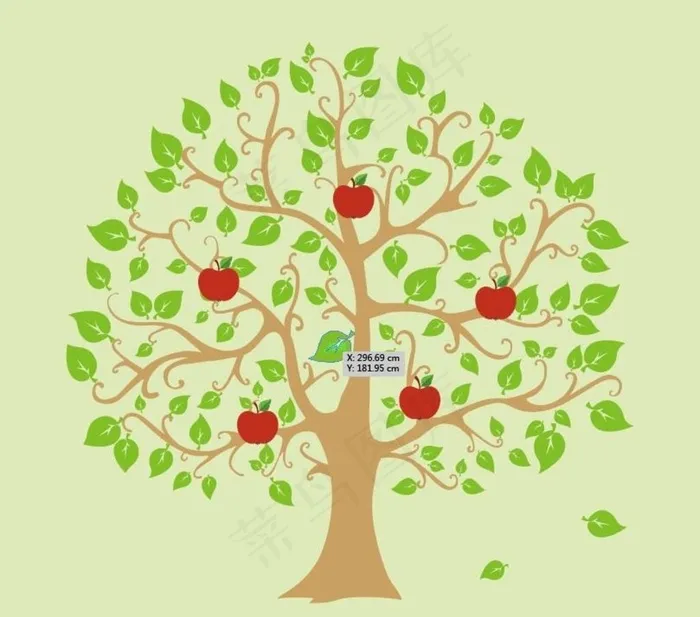 苹果树 矢量图图片