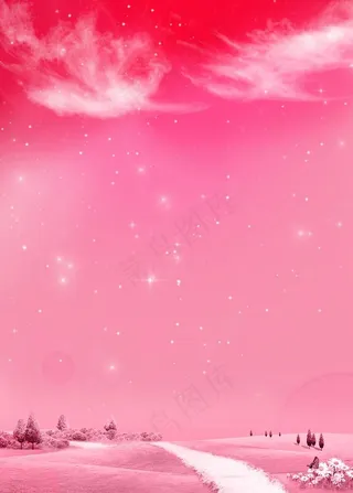 粉红色甜蜜温馨星光背景图片