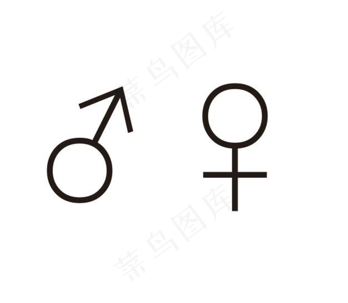 矢量男女标识符号图片