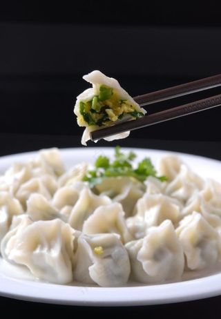 韭菜鸡蛋水饺图片